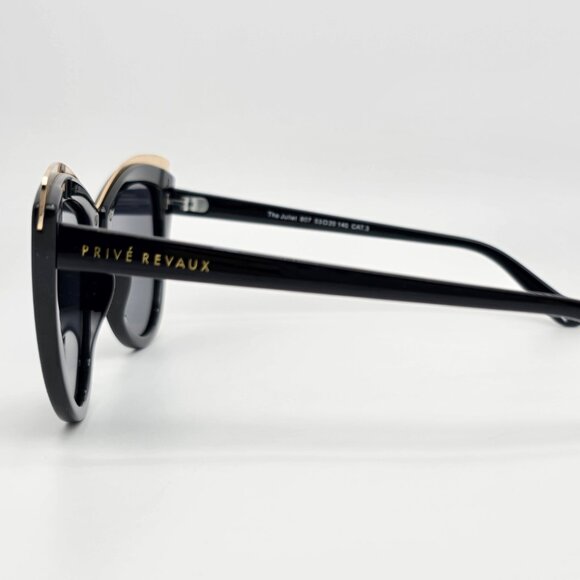 Prive Revaux The Juliet Black Frame Polarized Grey Len Cat Eye Sunglasses 53mm - Picture 5 of 16